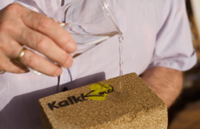 Photo cork sponge with KalkKind logo
